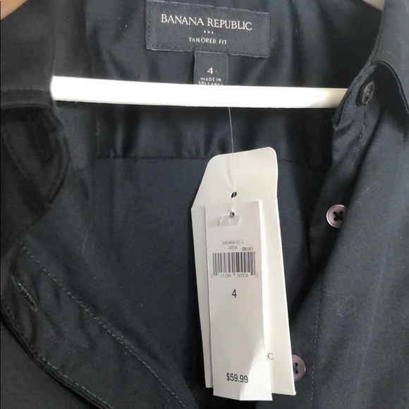 NWT tailored fit black button up shirt - Picture 2 of 3